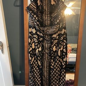 Lulus black lace dress. Never worn